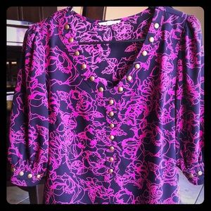41 Hawthorn Navy & Fuchsia Shirt